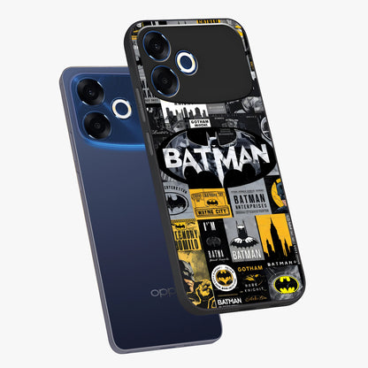 Knight Gotham Rise Glass Case displayed in angled mockup highlighting powerful knight silhouette design with dramatic aesthetic.