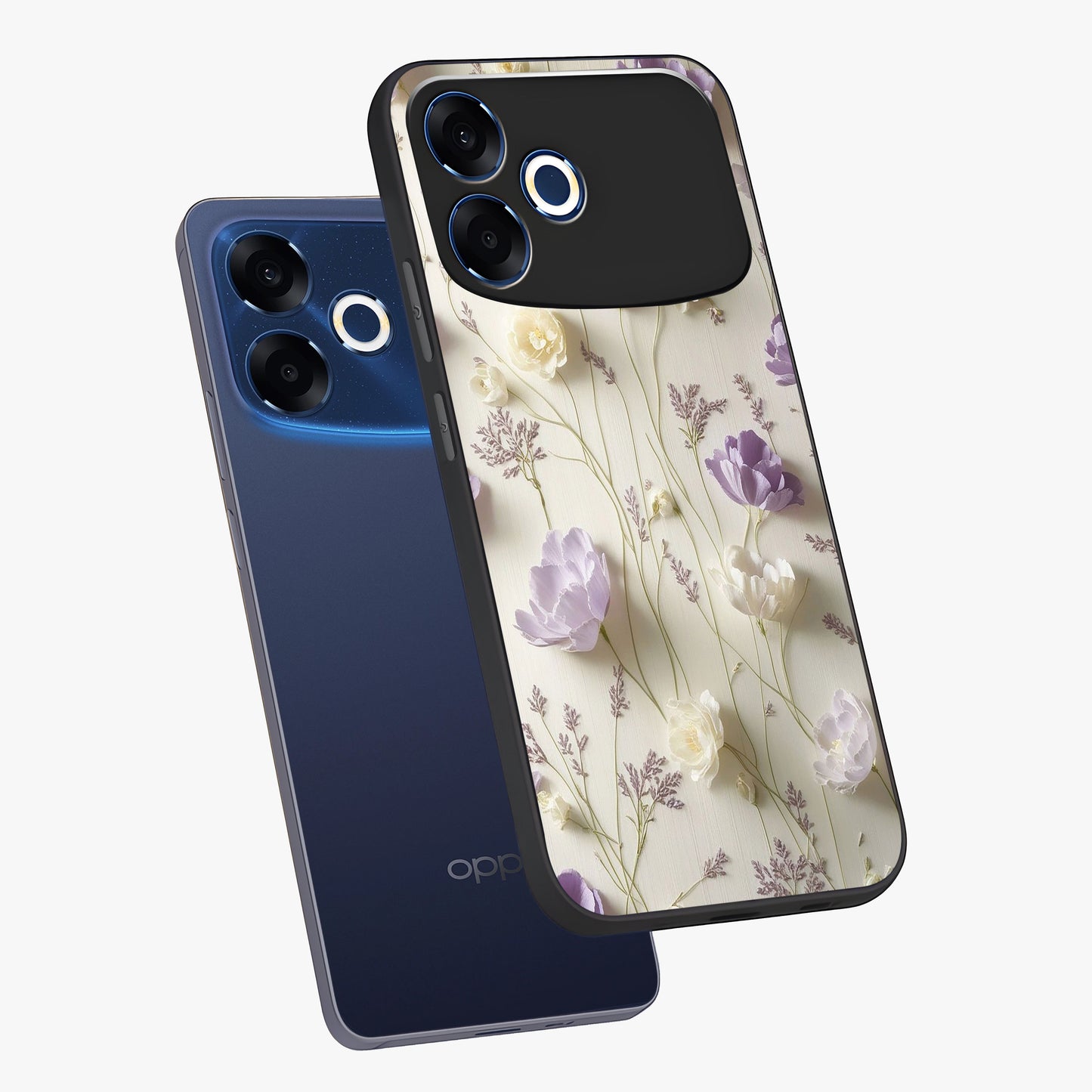 Lilac Breeze Harmony Glass Case displayed in angled mockup highlighting calm lilac breeze design with soothing aesthetic style.