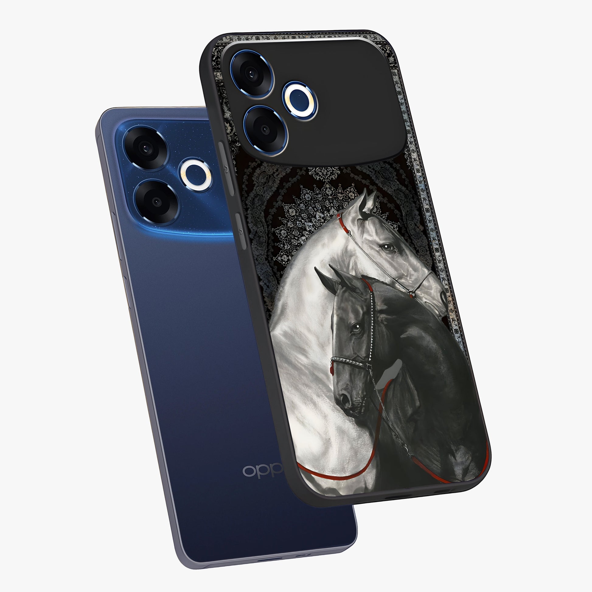 Majestic Ride Legacy Glass Case displayed in angled mockup highlighting sleek vehicle design with bold racing aesthetic.