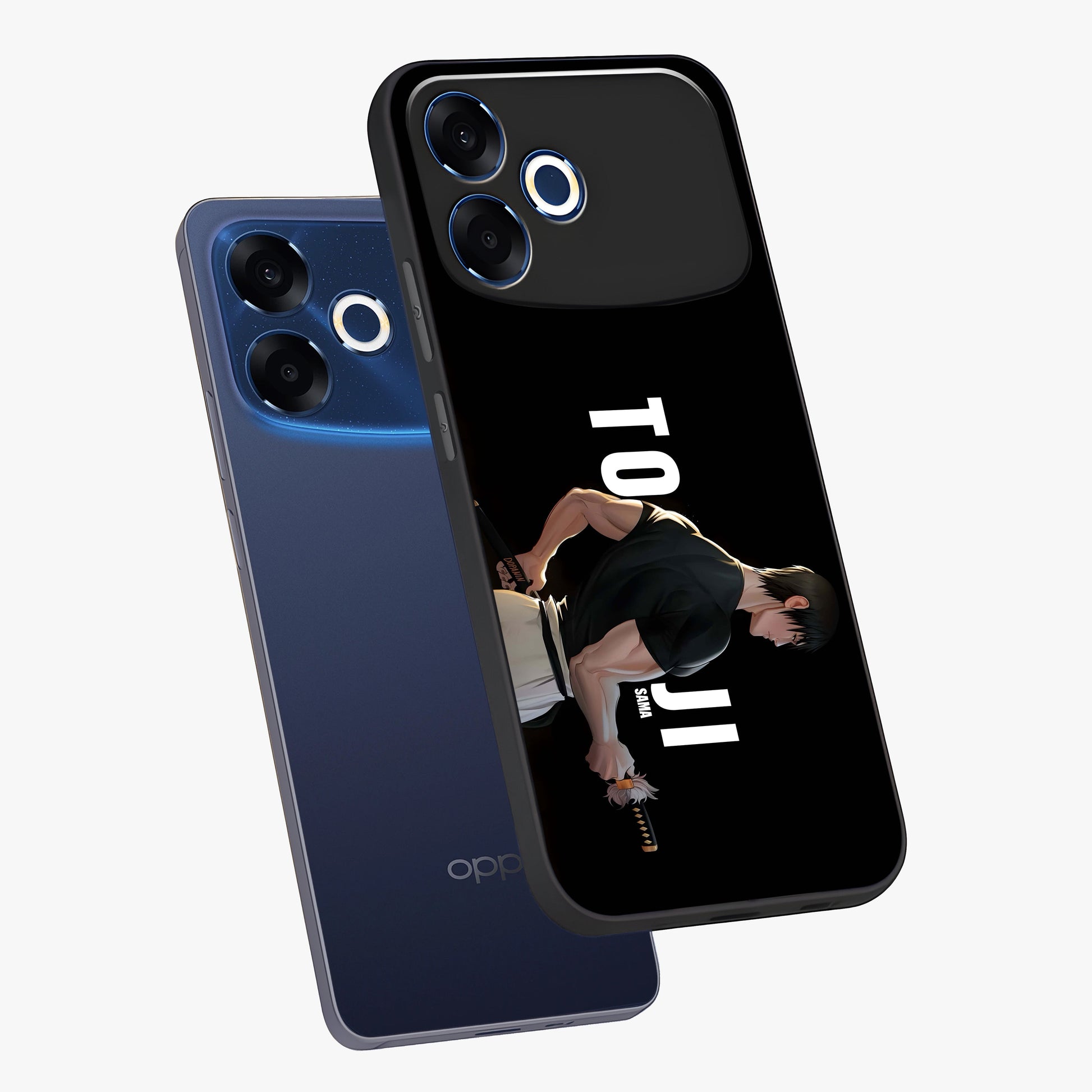 Midnight Blade Resolve Glass Case displayed in angled mockup highlighting powerful blade illustration with dramatic dark aesthetic.