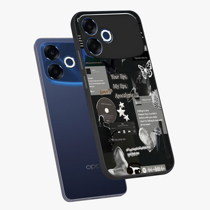 Midnight Love Echo Glass Case displayed in angled mockup highlighting elegant love inspired design with deep aesthetic style.