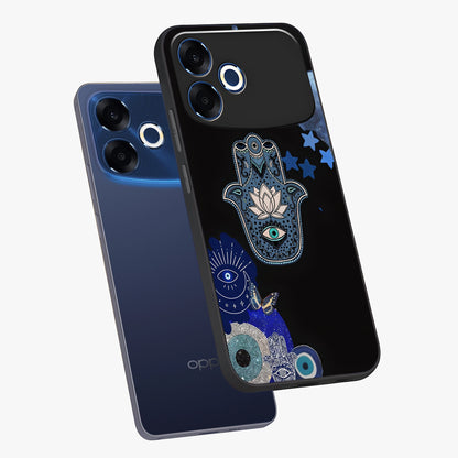 Mystic Hand Aura Glass Case displayed in angled mockup highlighting magical aura design with spiritual aesthetic style.