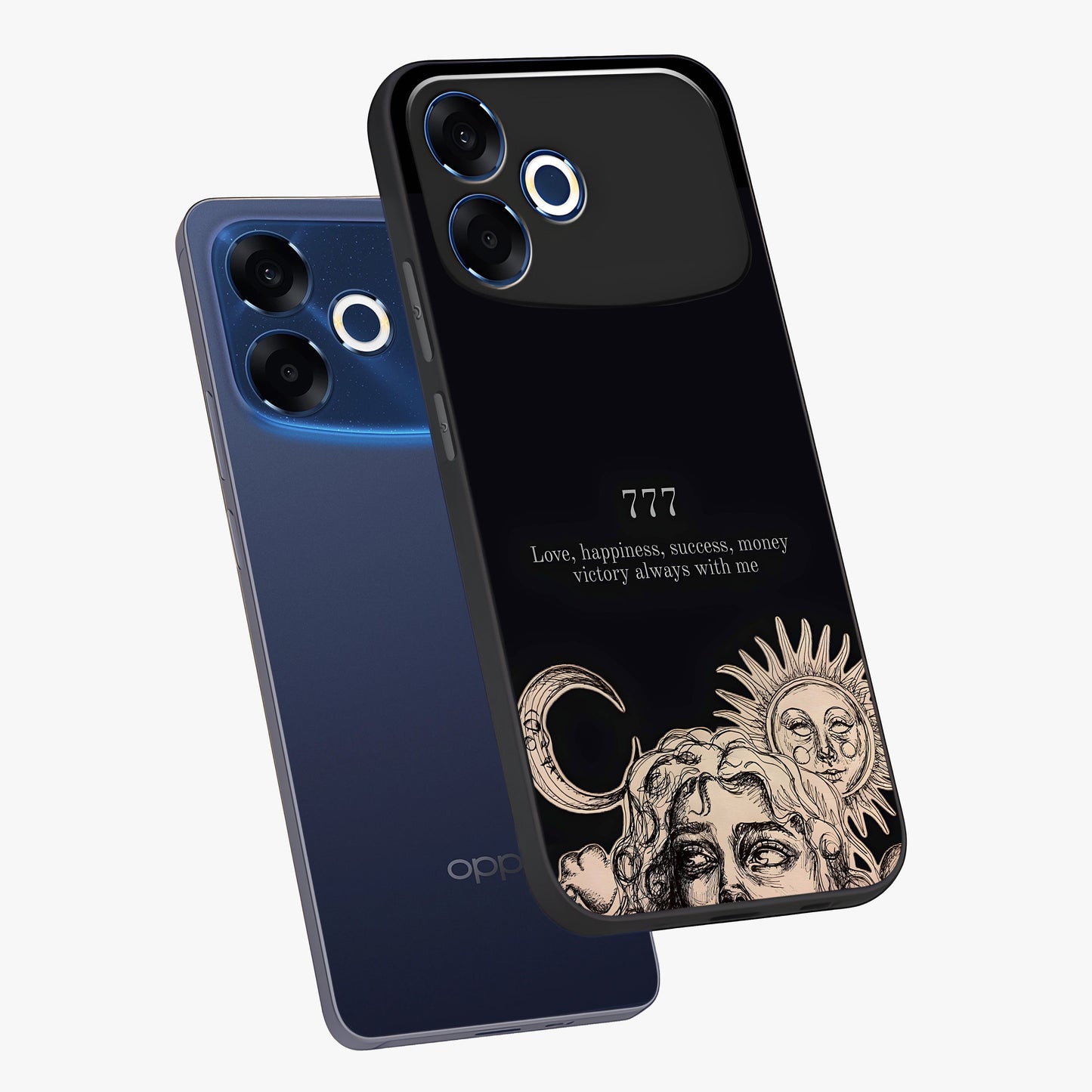 Mystic Victory Aura Glass Case displayed in angled mockup highlighting energetic aura design with bold mystical aesthetic.