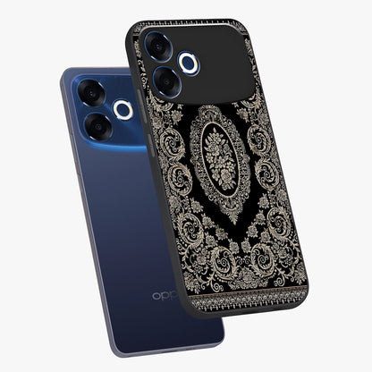 Noir Bloom Elegance Glass Case displayed in angled mockup highlighting refined flower design with stylish noir aesthetic.