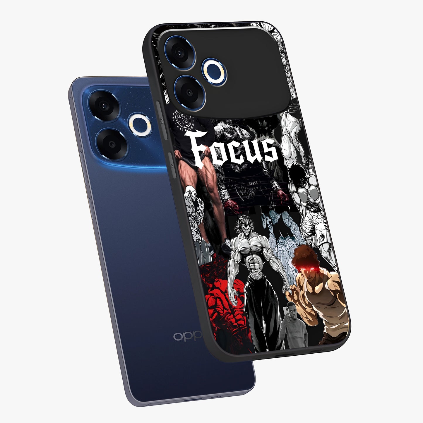 Relentless Power Focus Glass Case displayed in angled mockup highlighting bold statement design with modern aesthetic style.