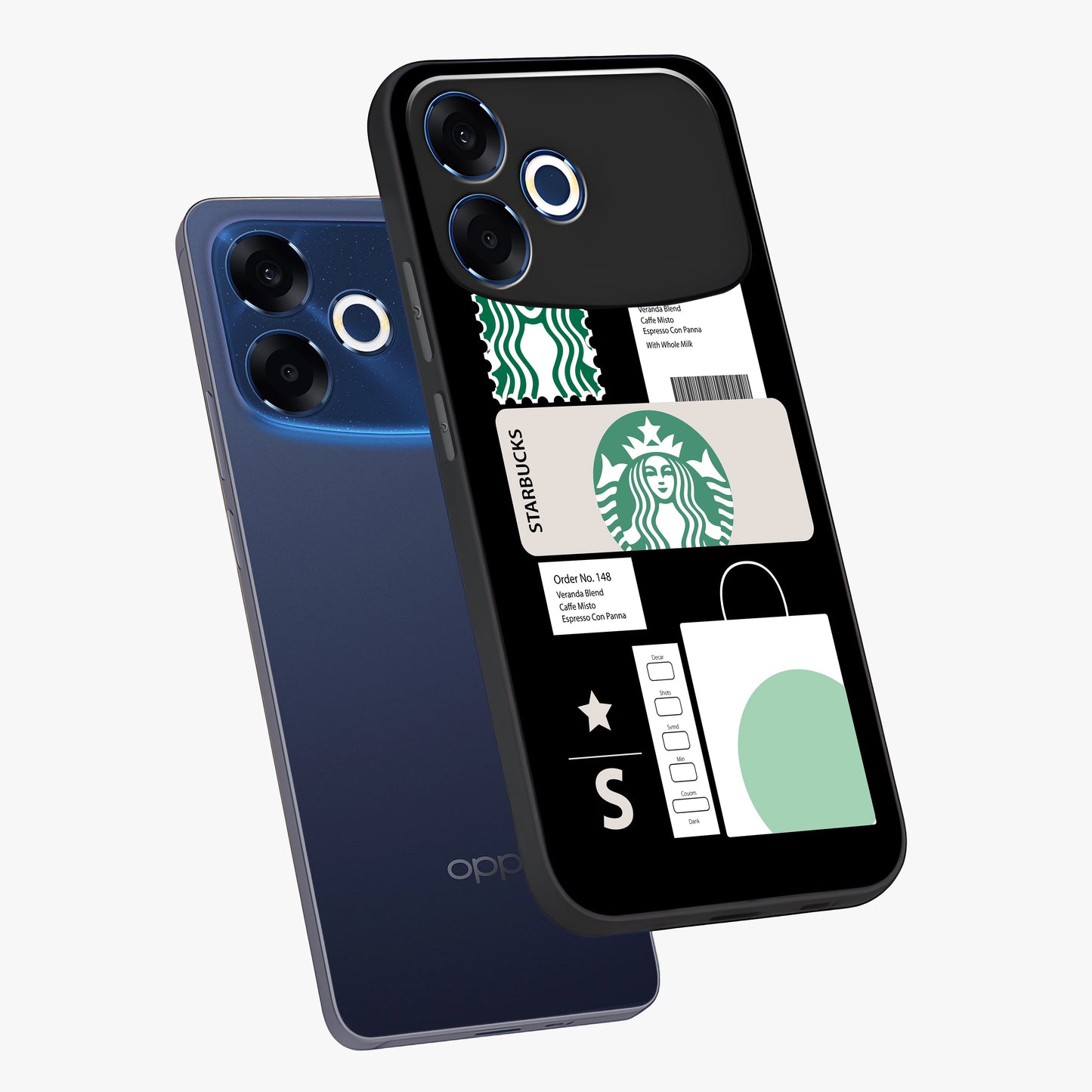 Starbucks Mocha Glass Case displayed in angled mockup highlighting stylish mocha themed design with cozy café aesthetic.