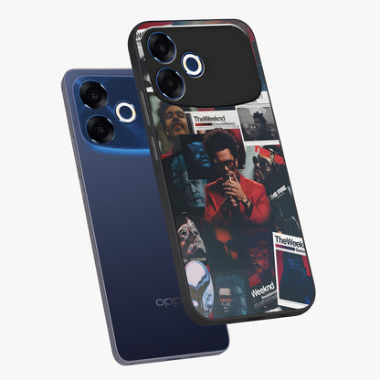 The Weeknd Glass Case displayed in angled mockup highlighting stylish pop culture inspired design with modern aesthetic.