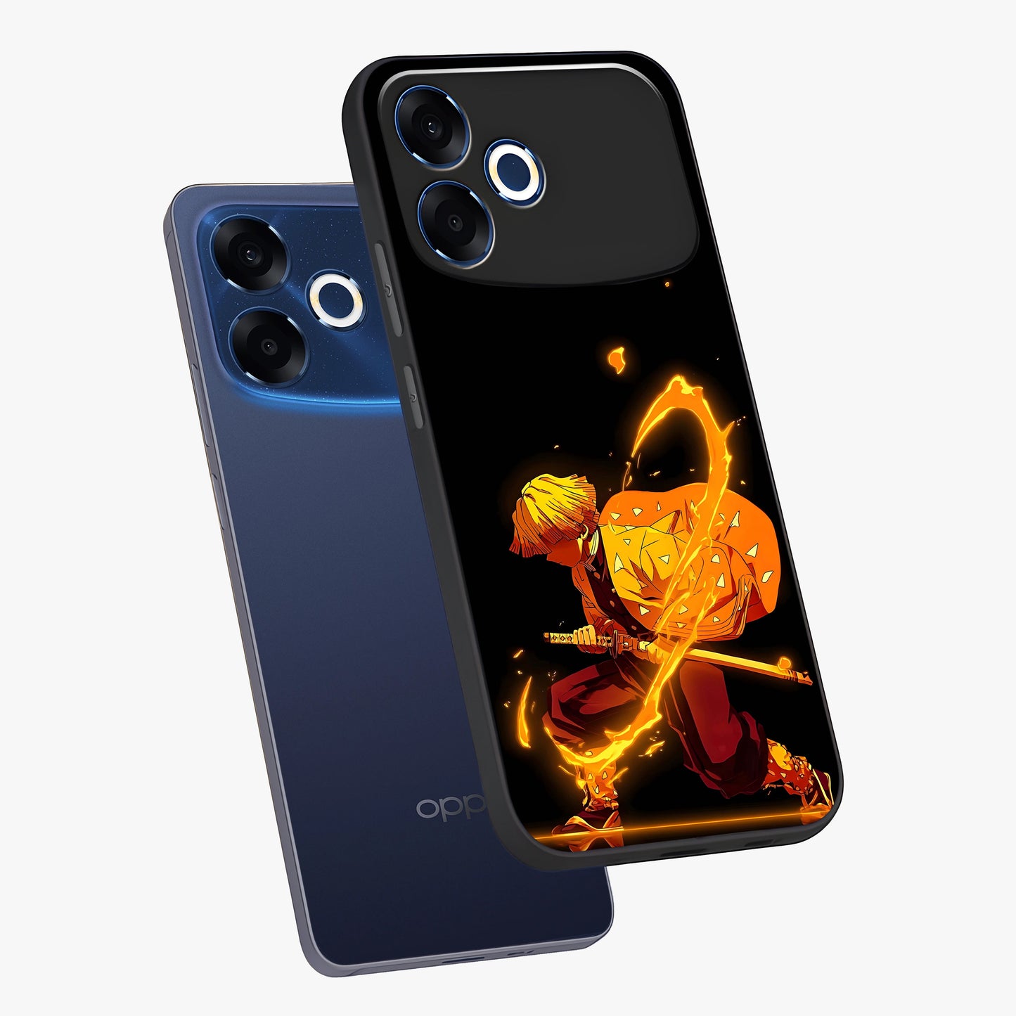 Thunder Flame Execution Glass Case displayed in angled mockup highlighting dramatic fire themed design with intense fantasy aesthetic.
