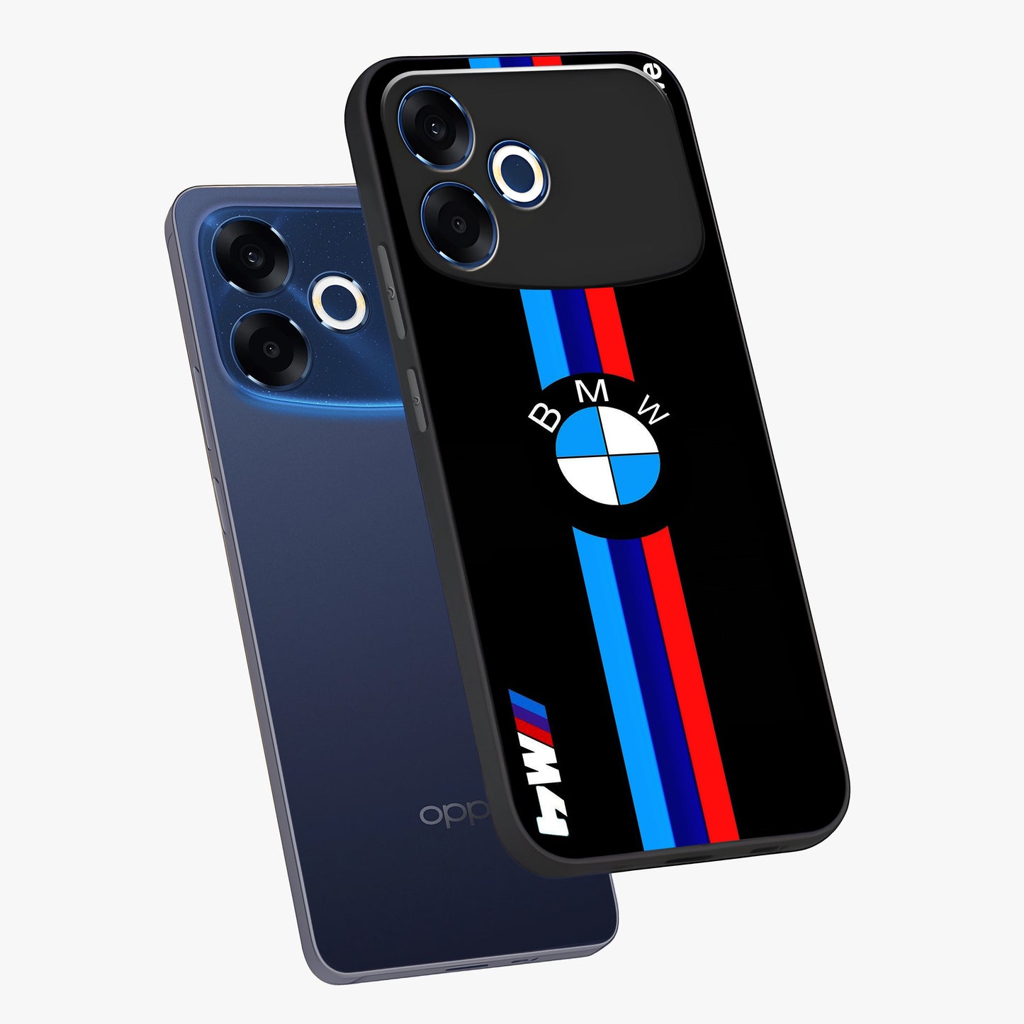 Turbo BMW Beast Glass Case displayed in angled mockup highlighting sleek racing car design with bold automotive aesthetic.