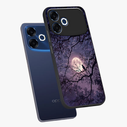 Whispering Moon Silence Glass Case displayed in angled mockup highlighting calm lunar design with dreamy night aesthetic.