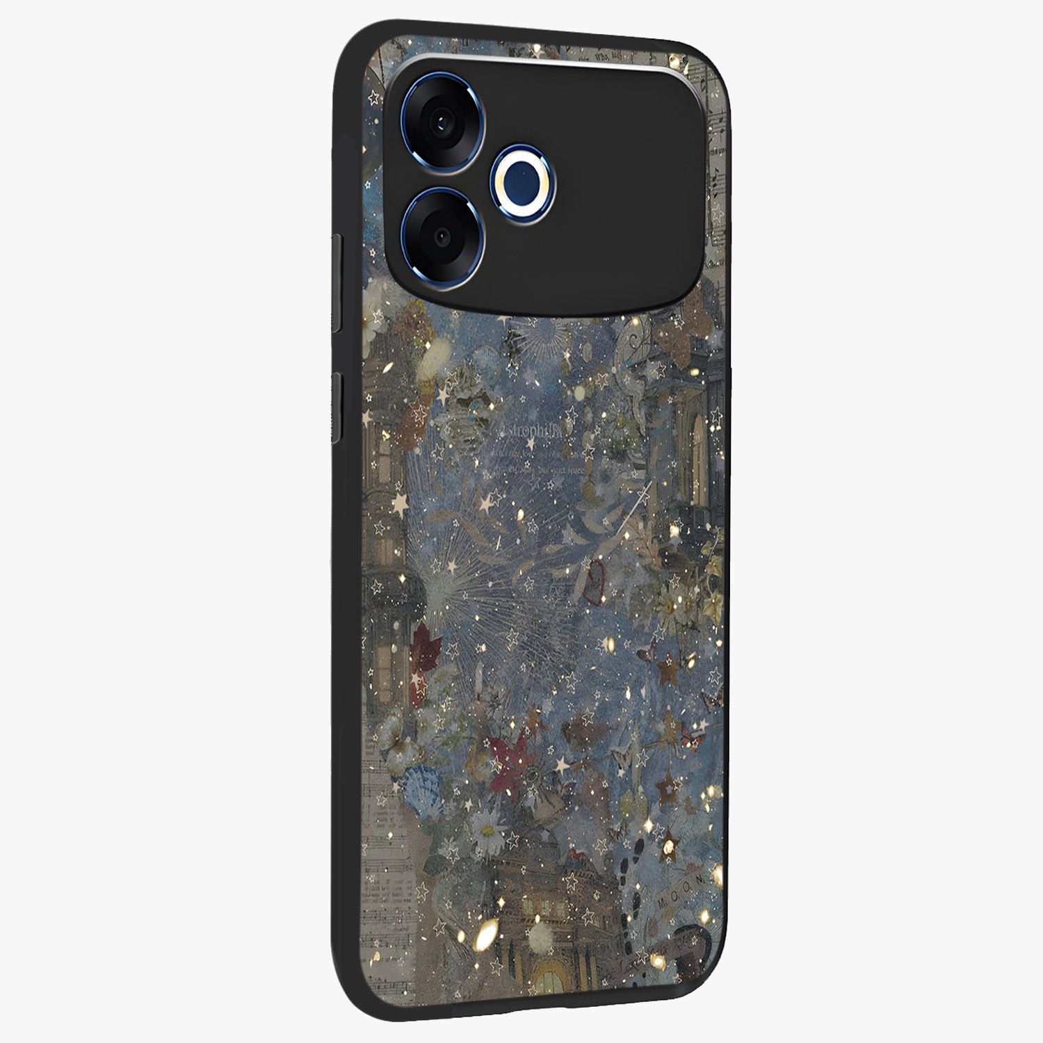 Aesthetic Astrolophia Glass Case upright view showcasing soft aesthetic theme with stylish modern look.