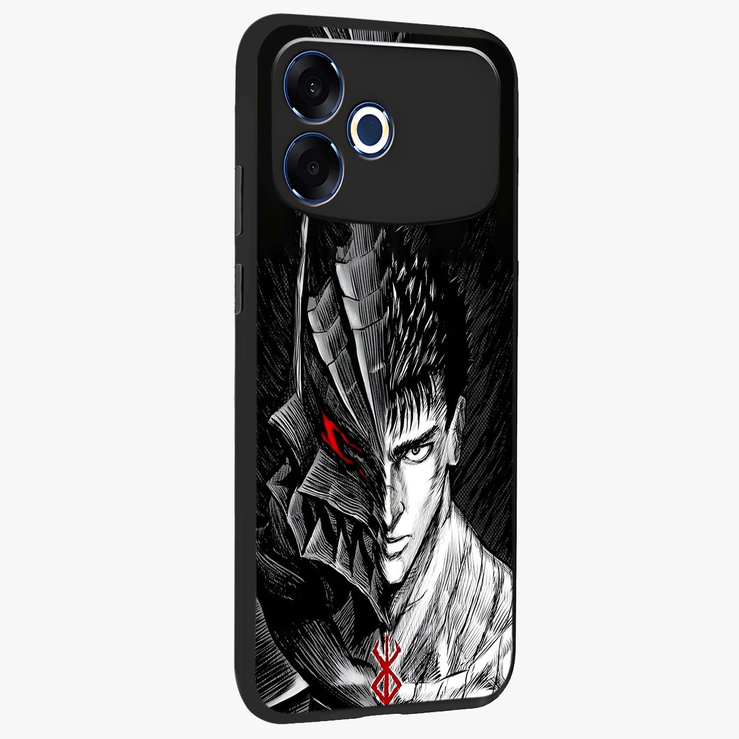 Berserker Blood Oath Glass Case upright view showcasing intense warrior aesthetic with dramatic artistic style.