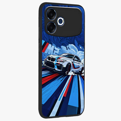 Drift Power Rush Glass Case upright view showcasing high speed racing artwork with bold automotive theme.