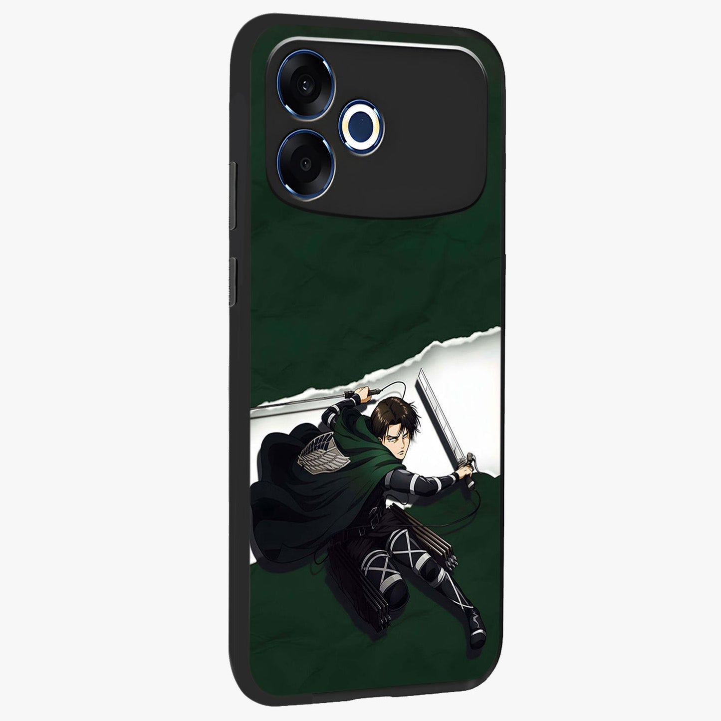Emerald War Vanguard Glass Case upright view showcasing dramatic warrior artwork with bold fantasy theme.