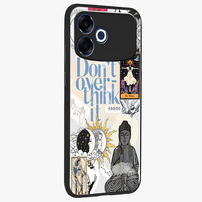 Ethereal Thoughts Glass Case upright view showcasing delicate artistic composition with peaceful dreamy theme.