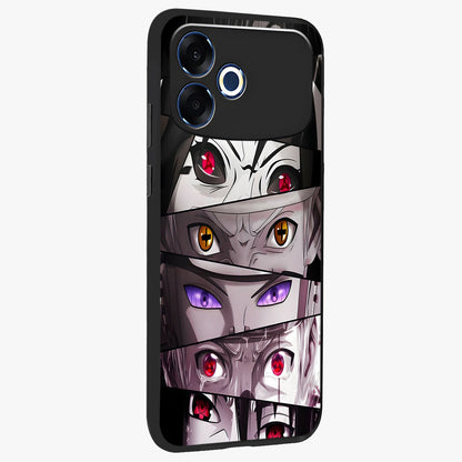Eyes of Destiny Glass Case upright view showcasing symbolic eye artwork with dramatic artistic theme.