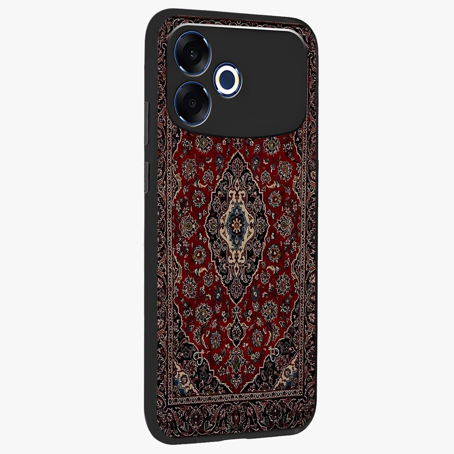 Heritage Carpet Royale Glass Case upright view showcasing detailed ornamental artwork with luxurious traditional theme.