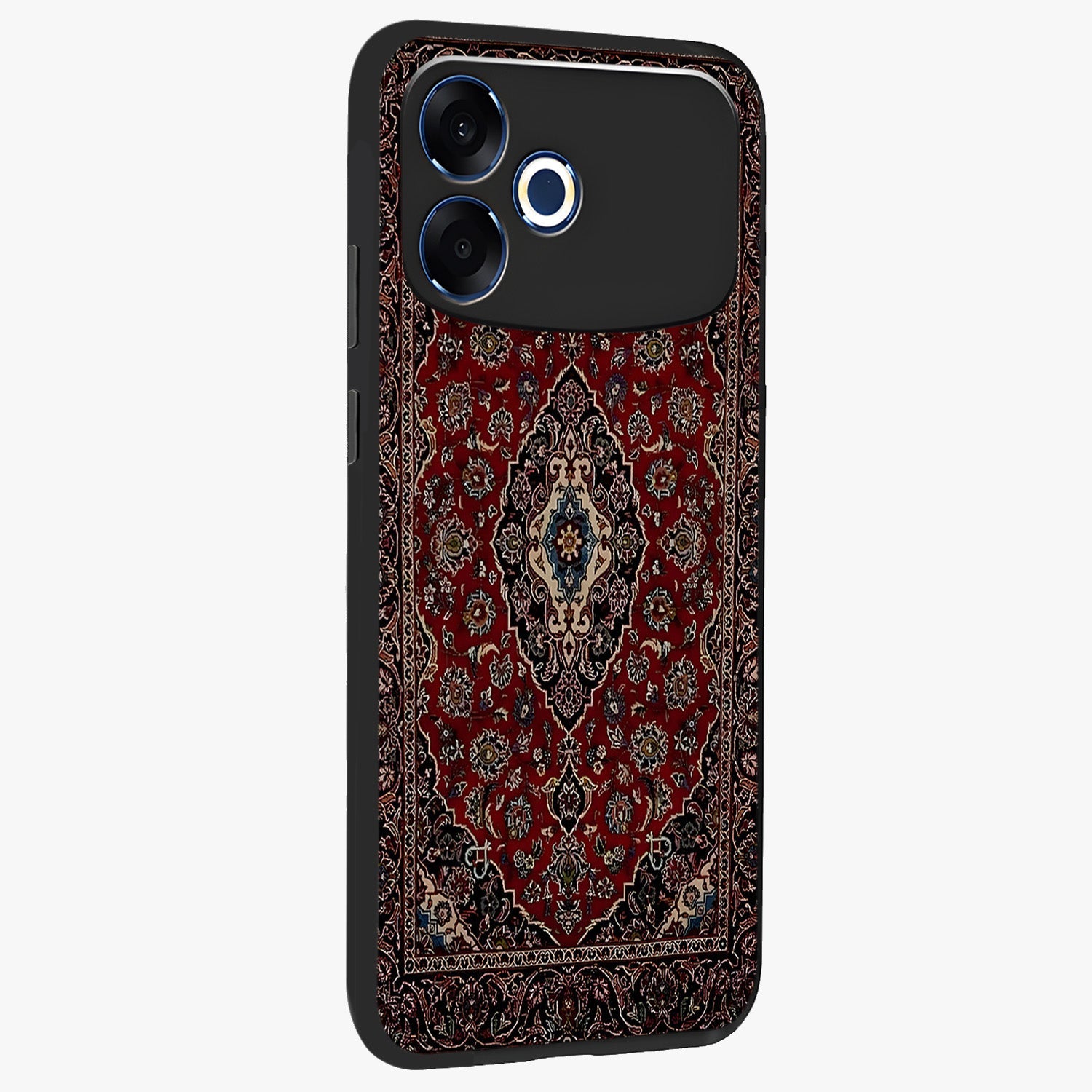 Heritage Carpet Royale Glass Case upright view showcasing detailed ornamental artwork with luxurious traditional theme.