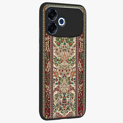 Persian Inspired Glass Case upright view showcasing decorative Persian artwork with rich heritage theme.