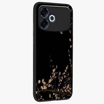 Petal Moon Light With Custom Name Glass Case upright view showcasing elegant floral moon artwork with personalized aesthetic.