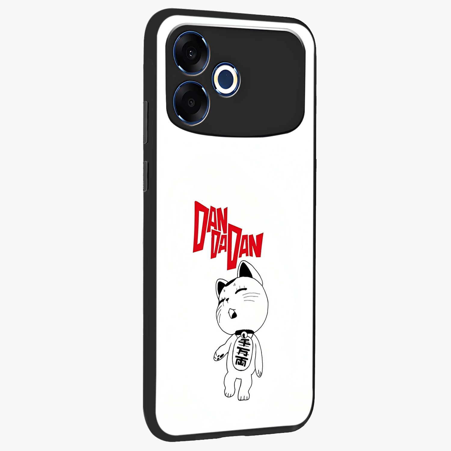 Playful Spirit Charm Glass Case upright view showcasing vibrant charm artwork with fun artistic theme.