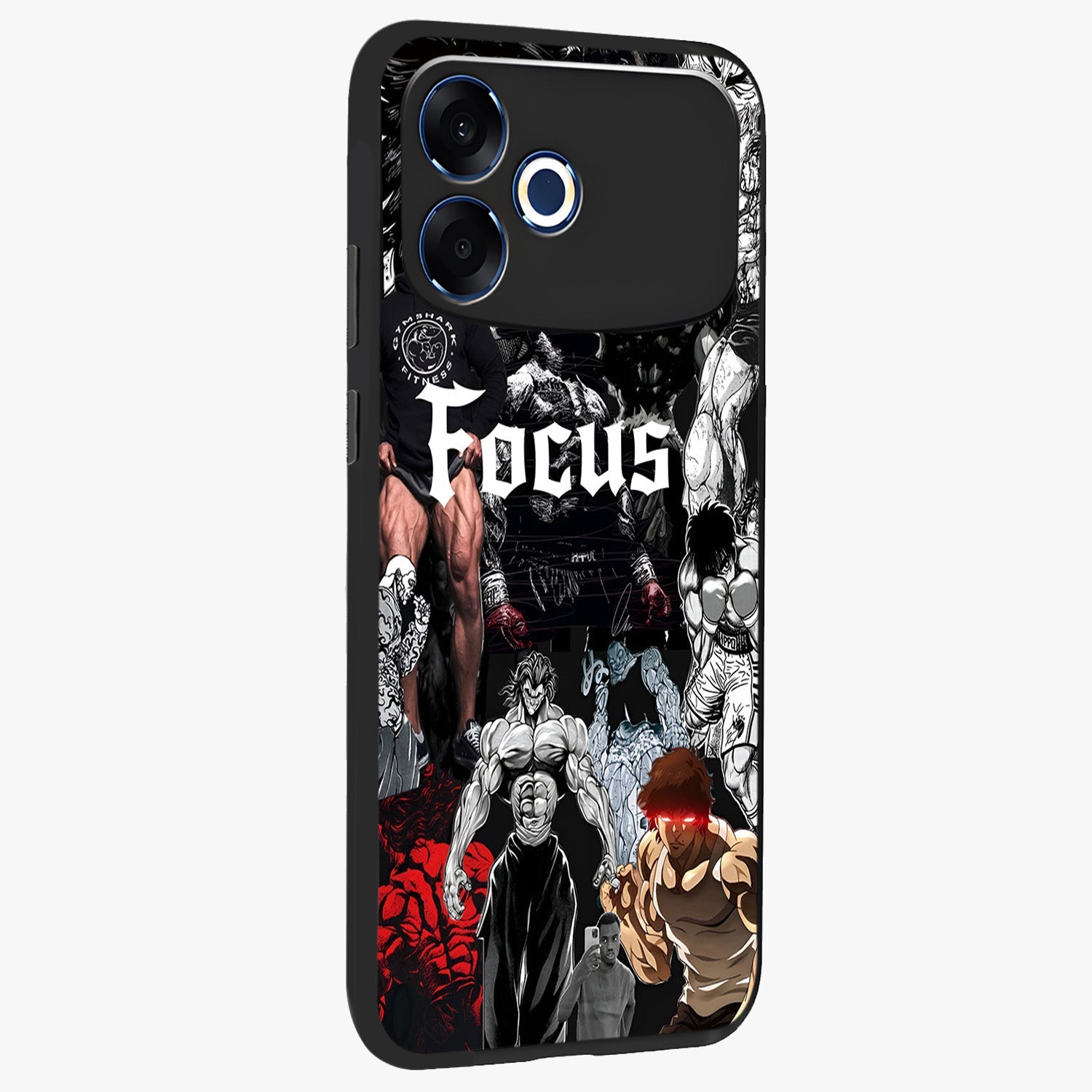 Relentless Power Focus Glass Case upright view showcasing strong inspirational artwork with powerful focus theme.