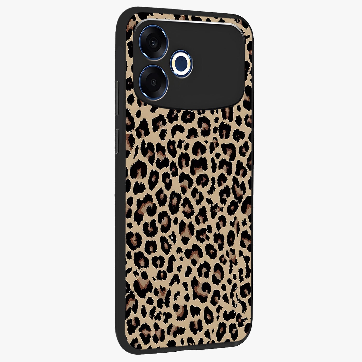 Savage Chic Pattern Glass Case upright view showcasing trendy decorative artwork with edgy fashion theme.