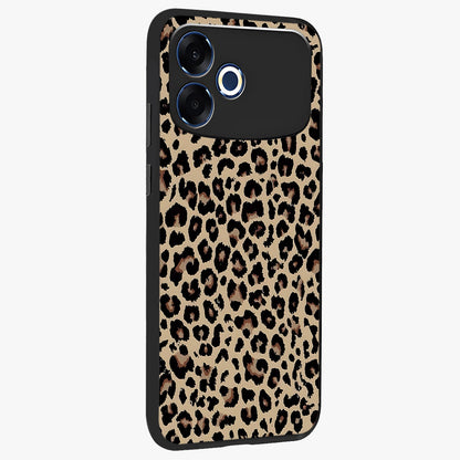 Savage Chic Pattern Glass Case upright view showcasing trendy decorative artwork with edgy fashion theme.