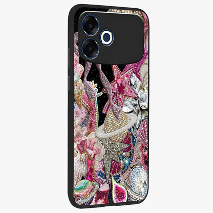 Starlit Jewel Dream Glass Case upright view showcasing radiant star inspired artwork with magical night theme.