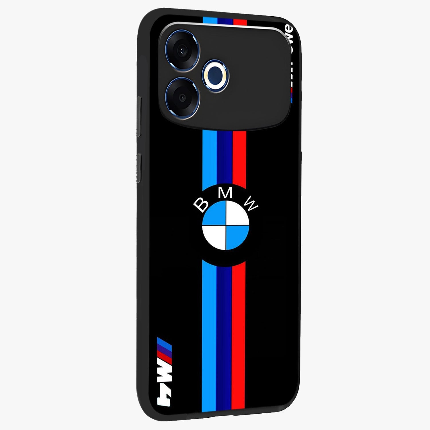 Turbo BMW Beast Glass Case upright view showcasing powerful car artwork with modern motorsport theme.