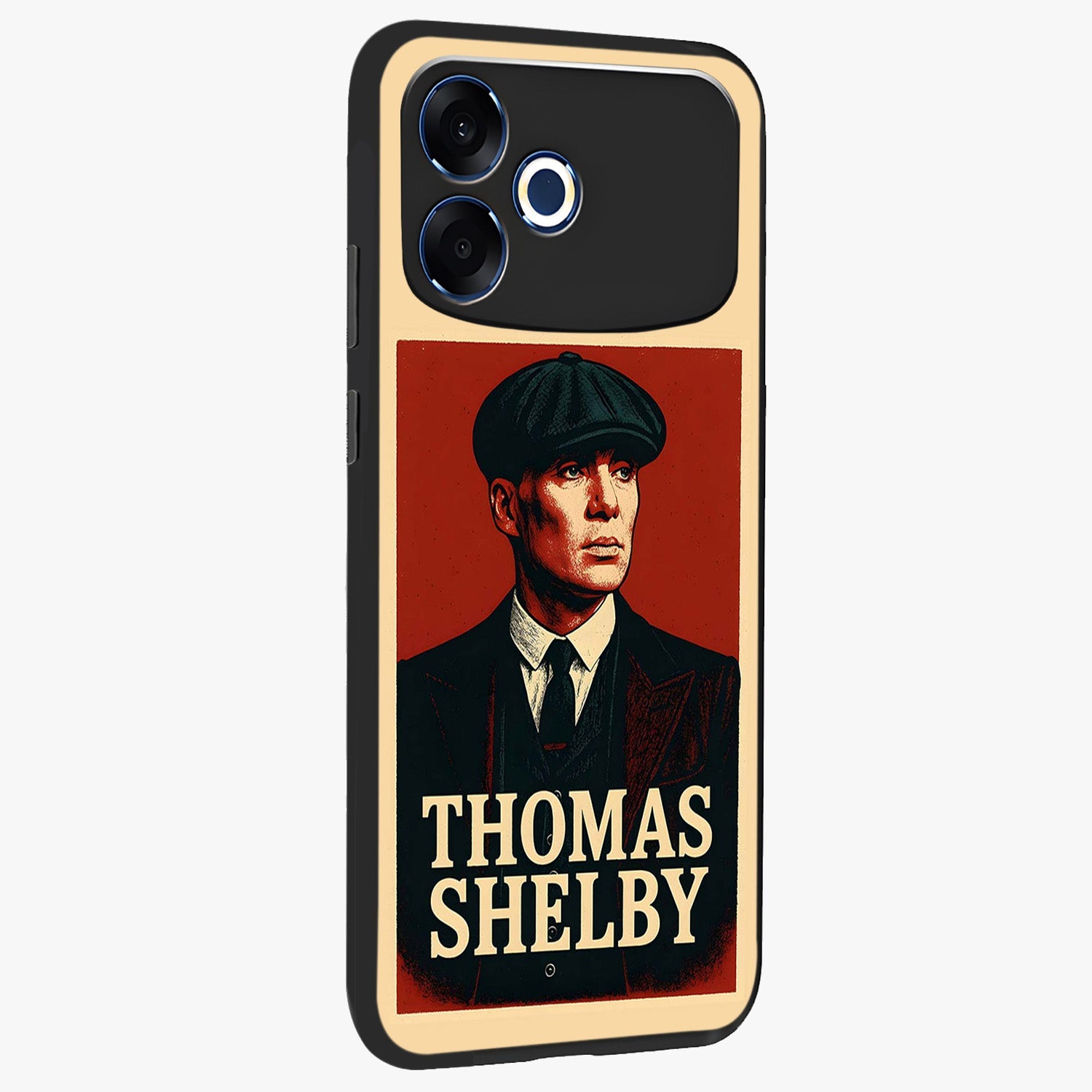 Vintage Mafia Authority Glass Case upright view showcasing dramatic vintage artwork with iconic authority theme.