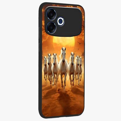 Wild Sunset Majesty Glass Case upright view showcasing dramatic sunset artwork with bold nature theme.