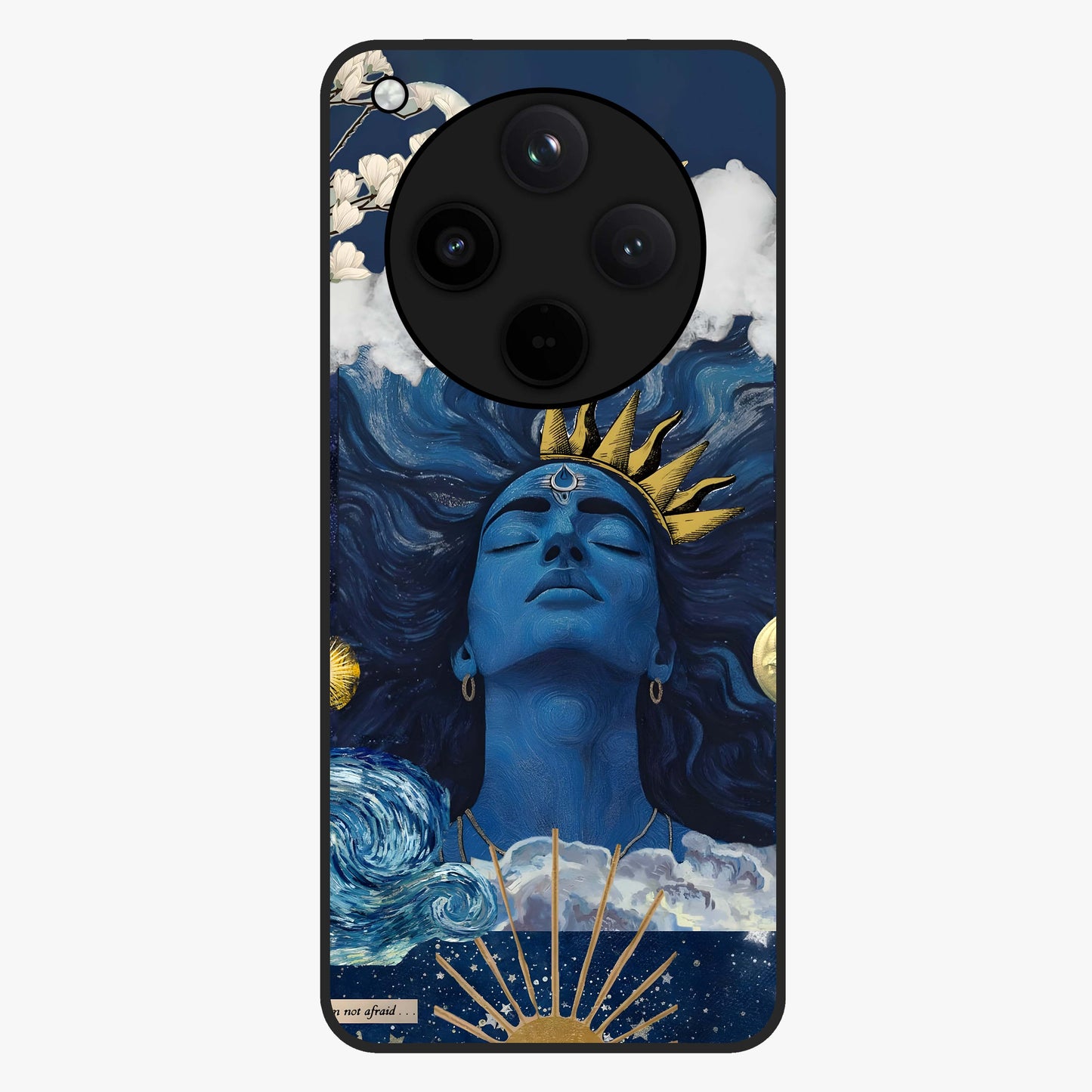 Aesthetic Lord Shiva Glass Case showing flat back view with divine Shiva artwork and glossy glass finish.