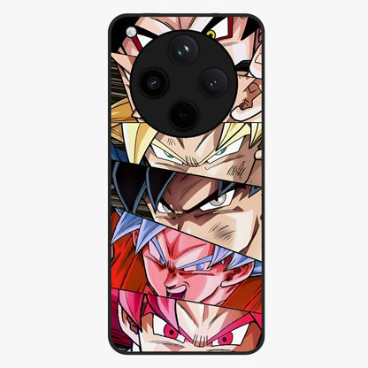 Anime Character Glass Case showing flat back view with vibrant anime artwork and glossy glass finish.