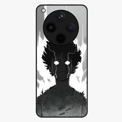 Awakened Inner Rage Glass Case showing flat back view with intense artistic artwork and glossy glass finish.