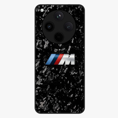 Carbon Speed Mark Glass Case showing flat back view with sporty carbon pattern artwork and glossy glass finish.