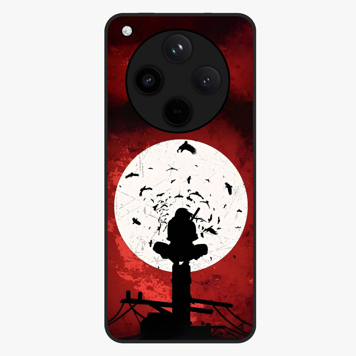 Itachi Limited Edition Naruto Anime Glass Case showing flat back view with iconic anime character artwork and glossy glass finish.