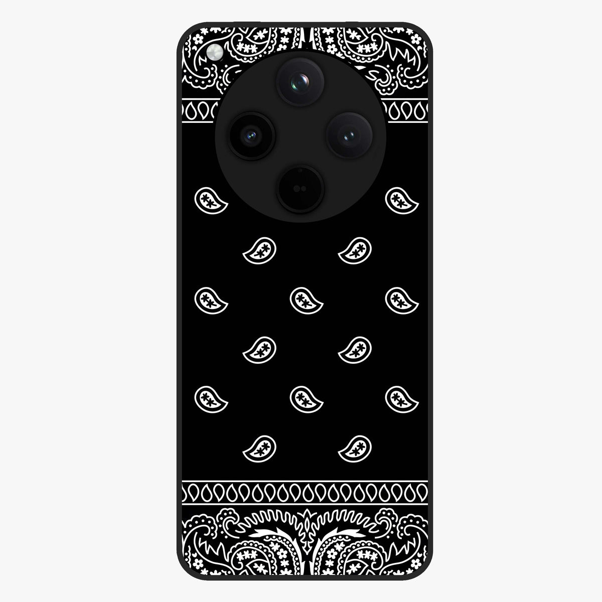 Retro Rebel Threads Glass Case showing flat back view with vintage street style artwork and glossy glass finish.