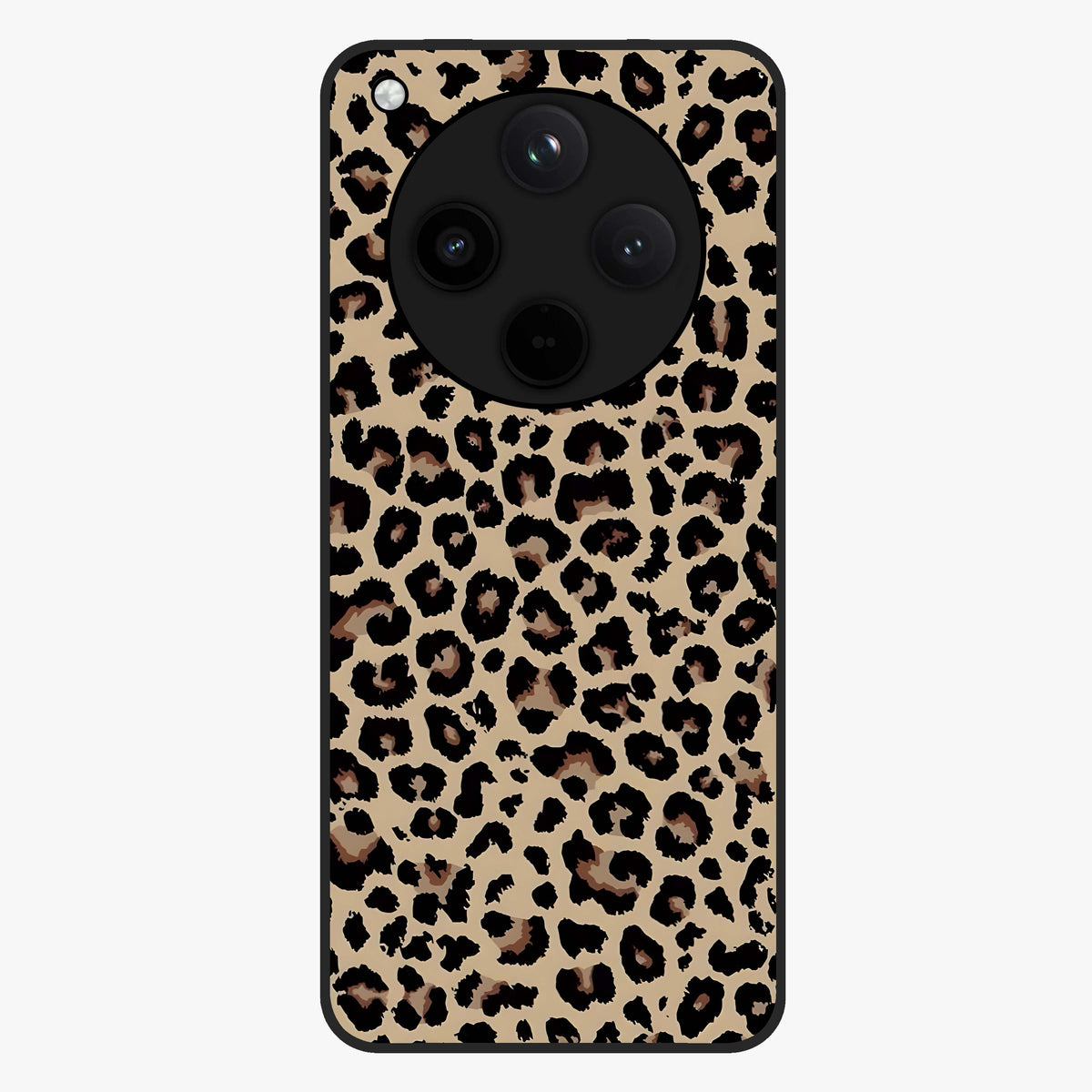 Savage Chic Pattern Glass Case showing flat back view with stylish patterned artwork and glossy glass finish.