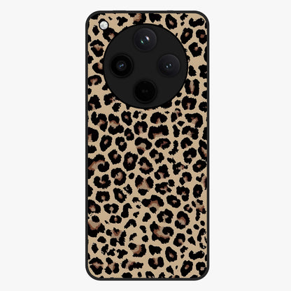 Savage Chic Pattern Glass Case showing flat back view with stylish patterned artwork and glossy glass finish.
