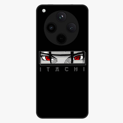 Scarlet Gaze Dominance Glass Case showing flat back view with striking red themed artwork and glossy glass finish.