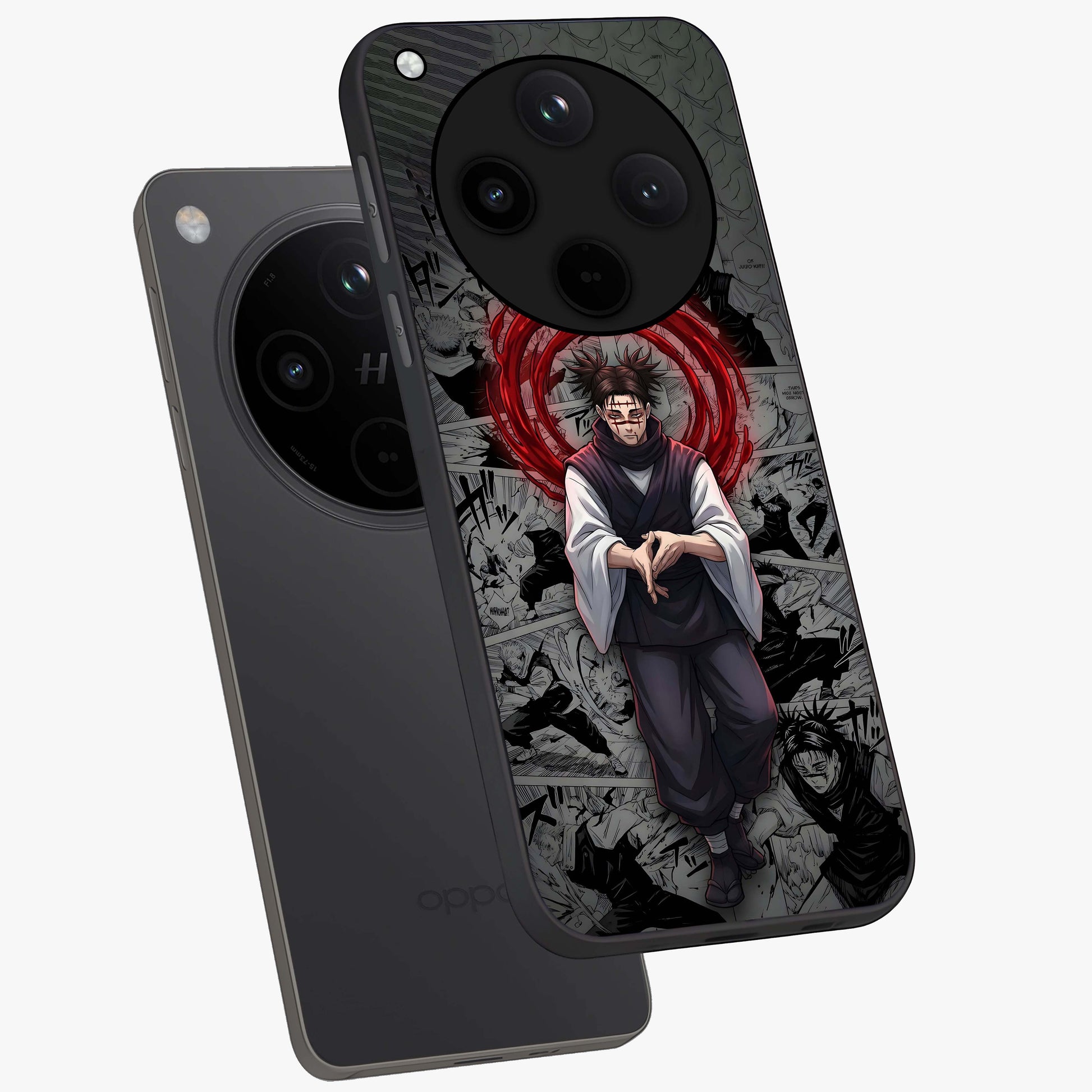 Cursed Ritual Ascension Glass Case displayed in angled mockup highlighting mystical ritual illustration with supernatural aesthetic.