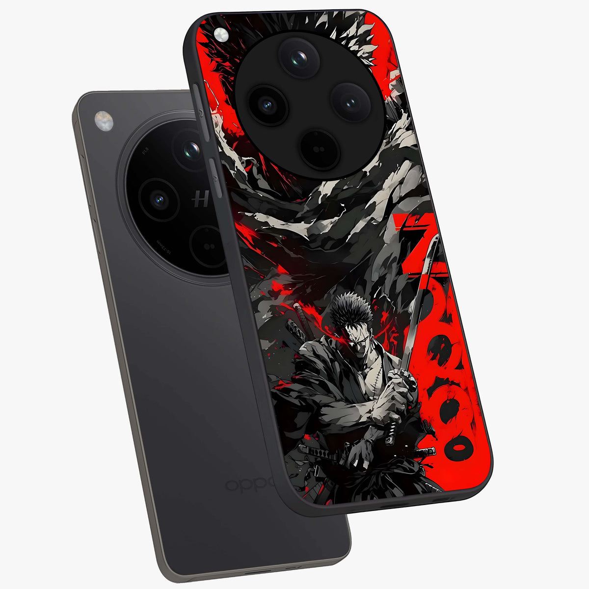 Demon Sword Resolve Glass Case displayed in angled mockup highlighting powerful demon sword illustration with dark fantasy aesthetic.