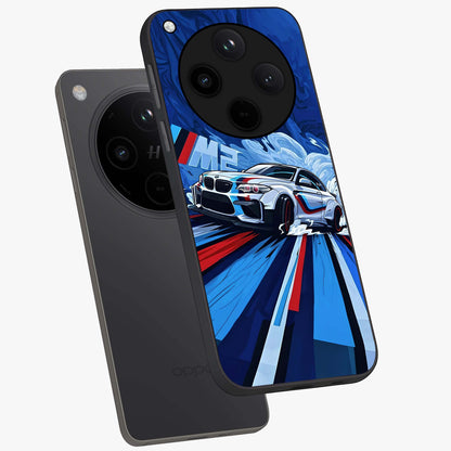 Drift Power Rush Glass Case displayed in angled mockup highlighting powerful drift car design with sporty aesthetic style.