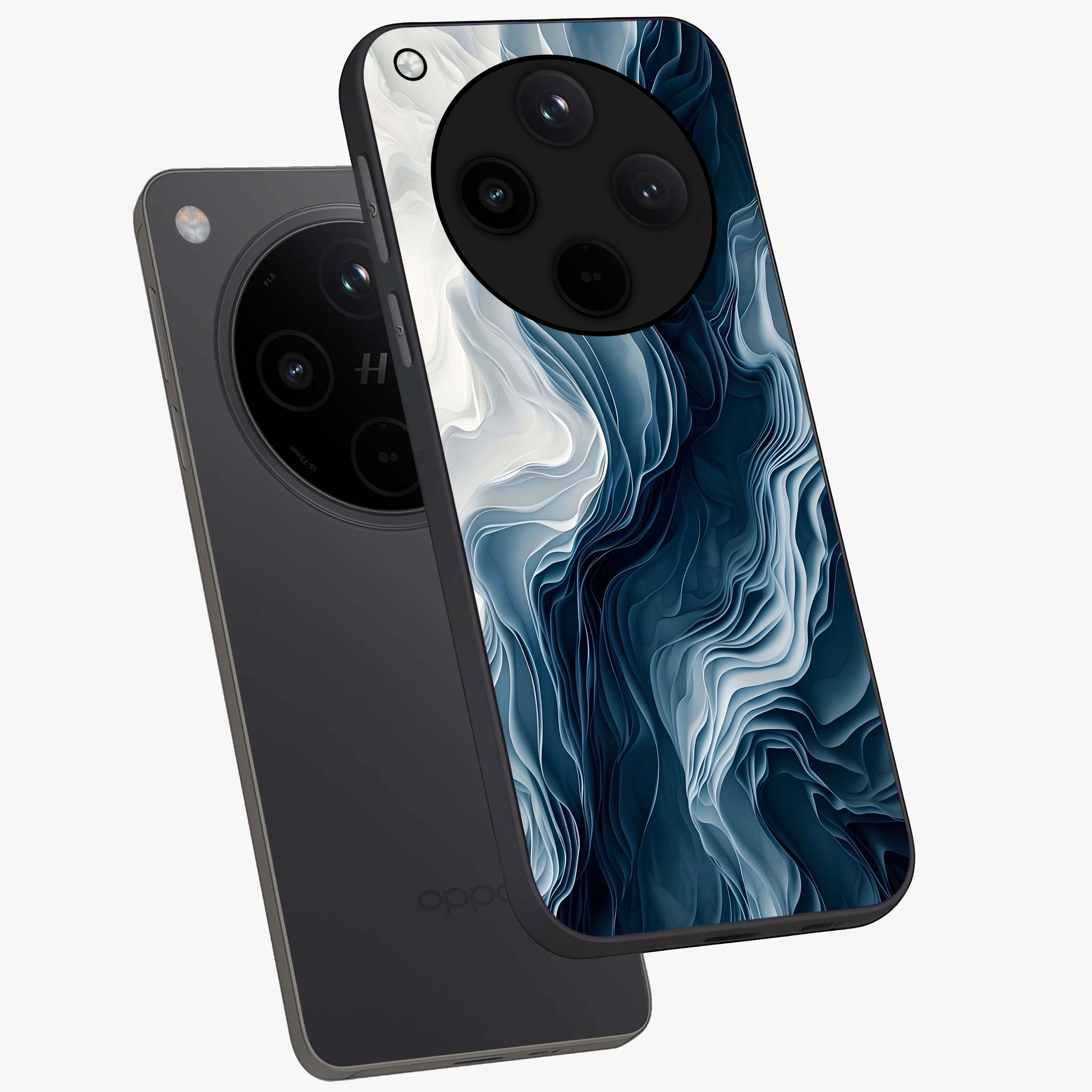 Ethereal Paper Marble Glass Case displayed in angled mockup highlighting elegant marble pattern with modern aesthetic style.