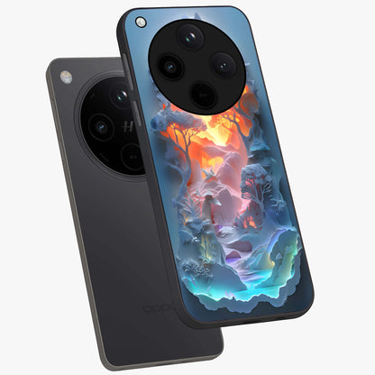 Glow Forest Portal Glass Case displayed in angled mockup highlighting mystical forest design with magical glowing aesthetic.