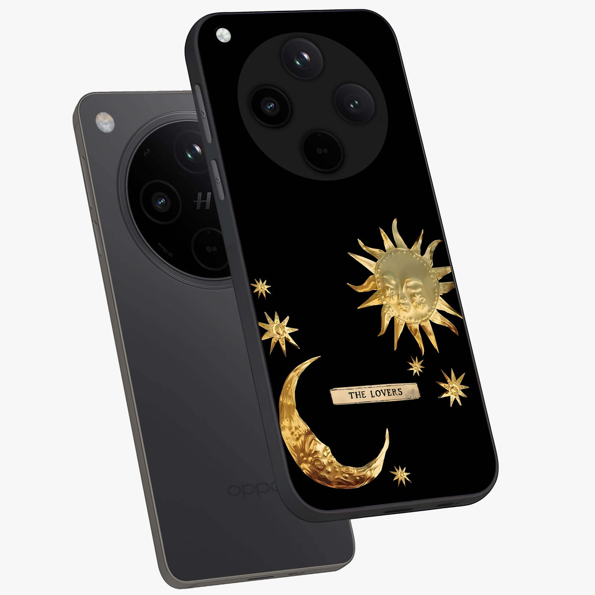 Gold Sun Blush Glass Case displayed in angled mockup highlighting radiant sun design with warm golden aesthetic.