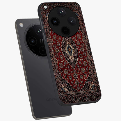 Heritage Carpet Royale Glass Case displayed in angled mockup highlighting intricate royal carpet design with heritage aesthetic.