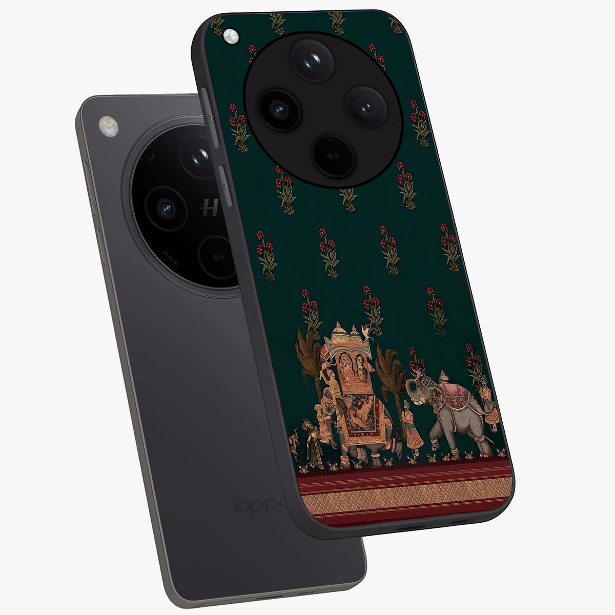 Macmerise Glass Case displayed in angled mockup highlighting trendy graphic design with sleek aesthetic style.