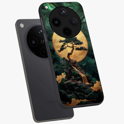Zen Moon Rise Glass Case displayed in angled mockup highlighting peaceful lunar design with zen aesthetic style.